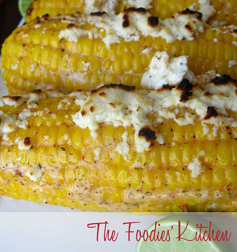 Elotes Asados con Queso Feta - The Foodies' Kitchen