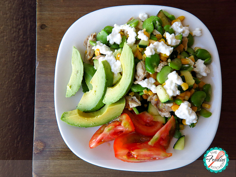 Summer Succotash with Chicken & Avocado