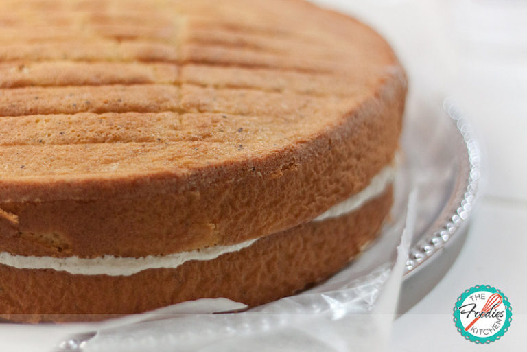 Zesty Almond Poppy Seed Cake with Swiss Meringue Buttercream