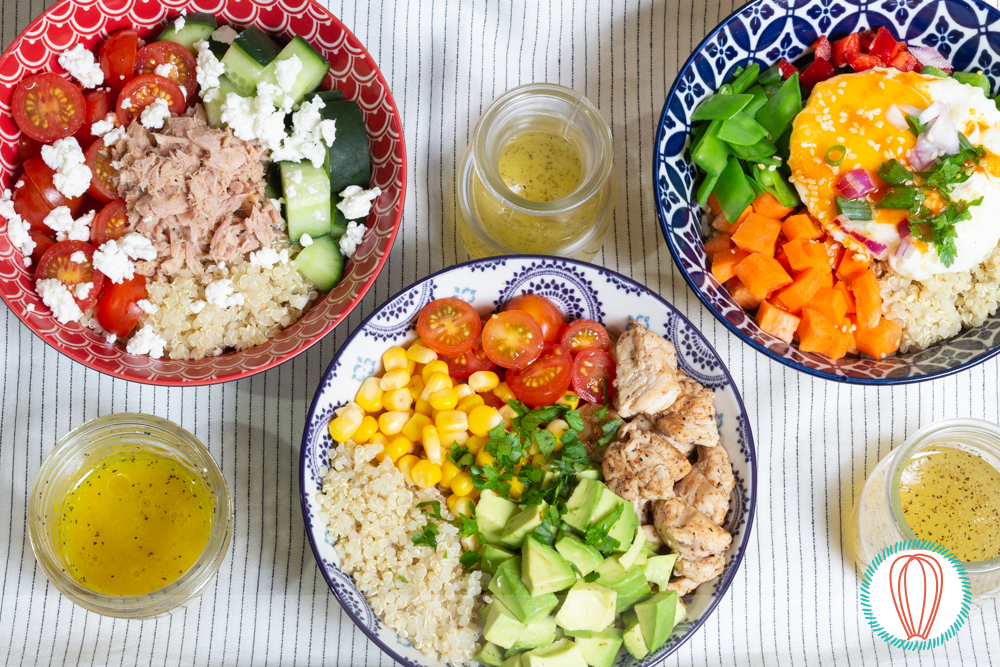 Ensalada griega con quinoa integral