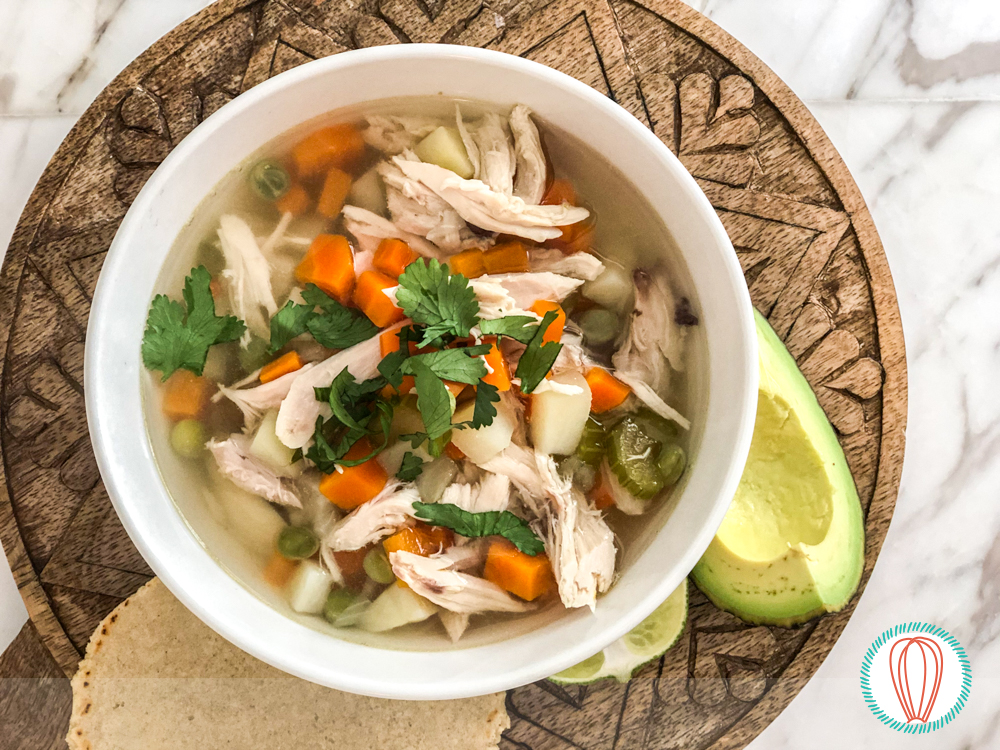 Sopa (Caldo) de Pollo con Verduras - The Foodies' Kitchen